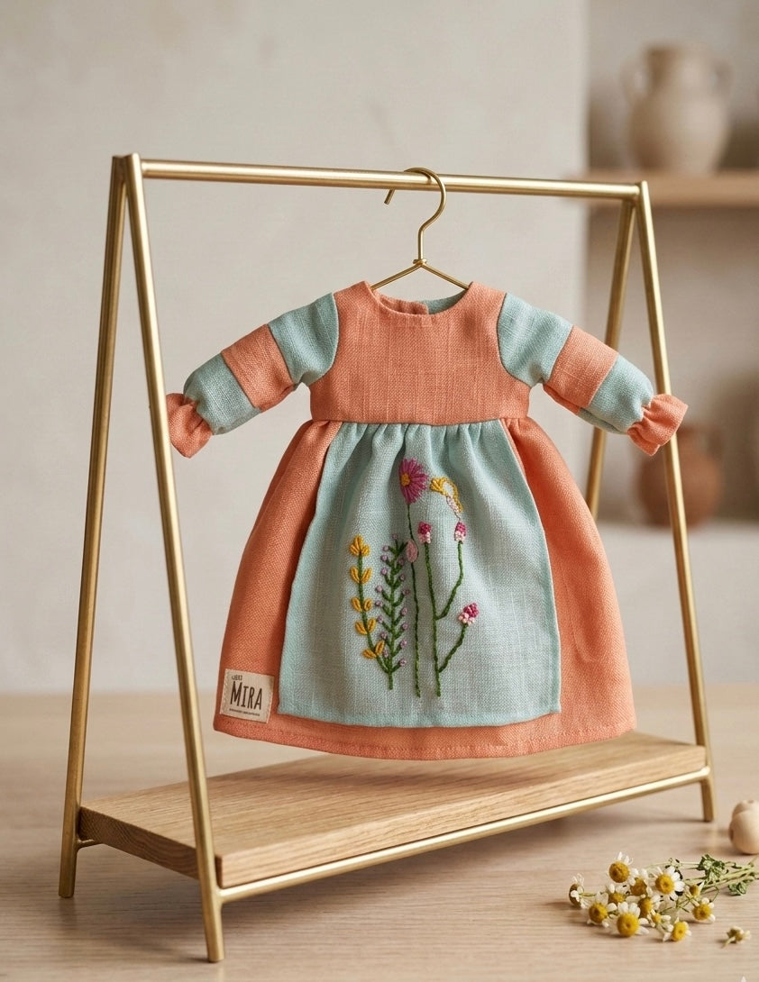 Hand embroidered Little Mira Dress